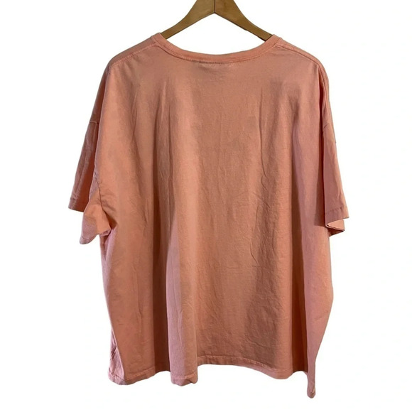 No Boundaries Smiley Face Oversized Tee Womens 3XL Orange Purple Yellow Hippie - Picture 2 of 6